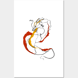 Single Line - Dragon Posters and Art